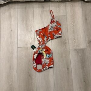 Tropical One-Shoulder Swimsuit